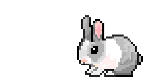 A little cute animated bunny hopping around.